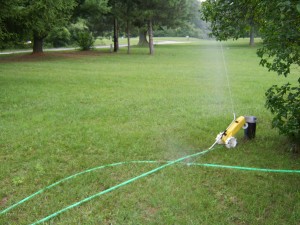 ...and finally, because my sprinkler jumped the track and crashed into the well.